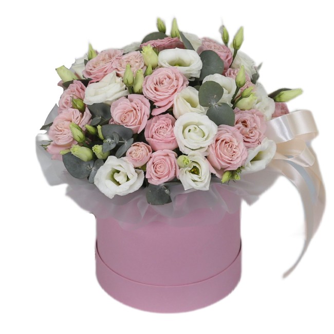 Букет цветов "Шляпная коробка Аромат нежности" Букет цветов "Шляпная коробка Аромат нежности"