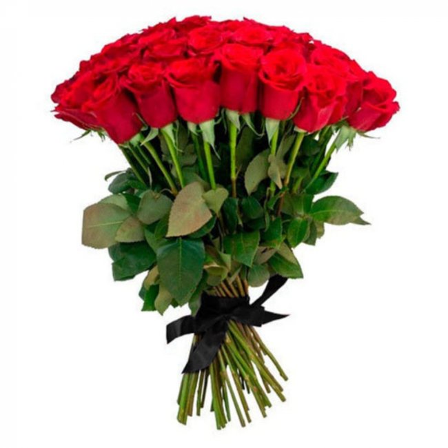 Букет цветов "Траурный букет из красных роз" Букет цветов "Траурный букет из красных роз"